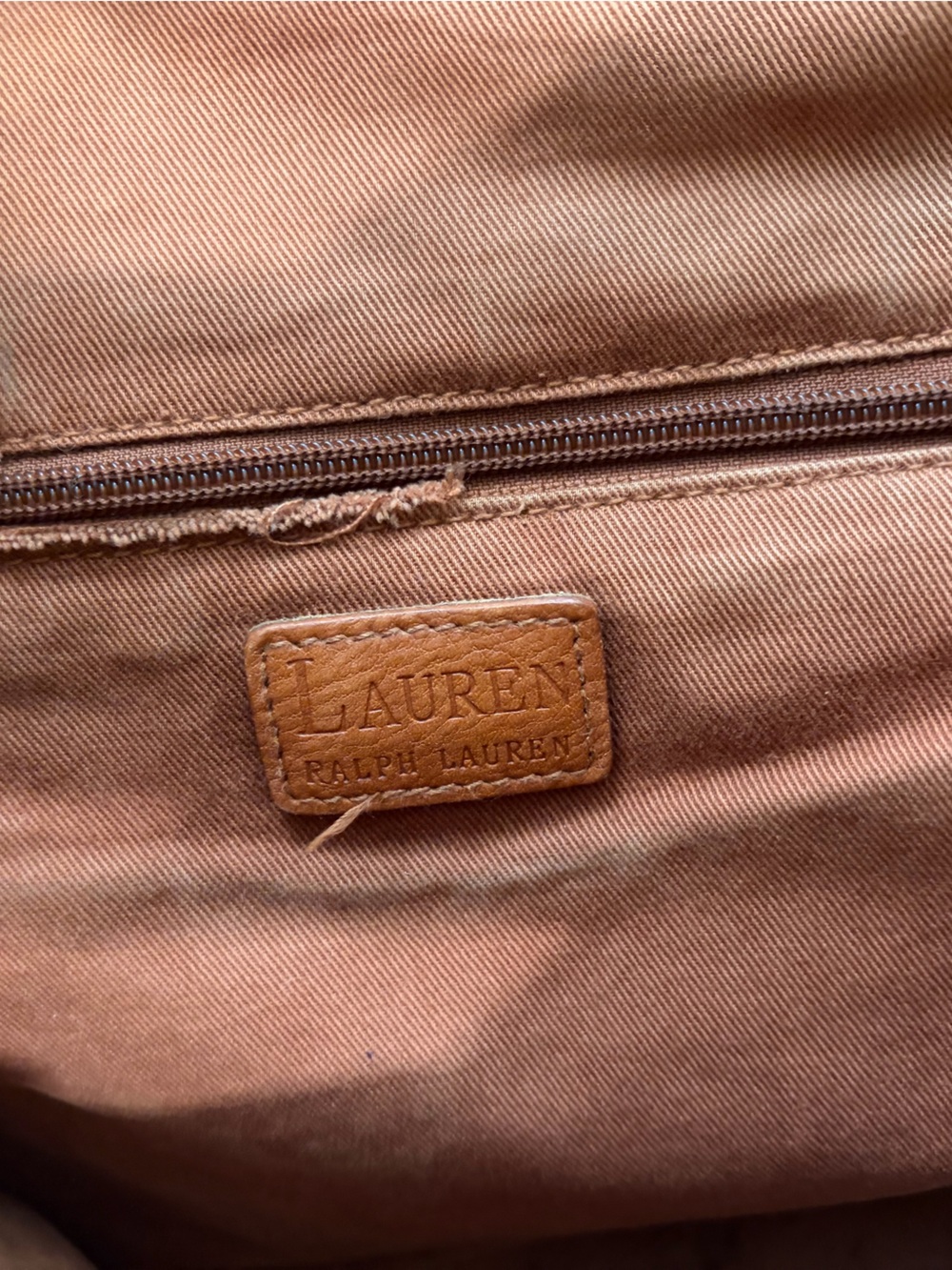 Ralph Lauren Leather Tote with Brass Hook - Picture 12 of 16